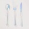 24 Iridescent Disposable Plastic Cutlery Spoon Fork Knife Set